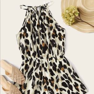 Leopard romper NWT size medium